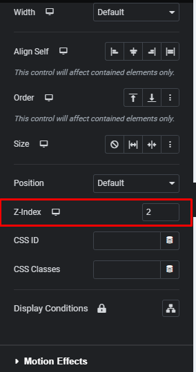 How to Use Z-Index in Elementor